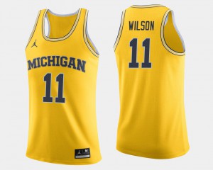 Maize College Basketball #11 Luke Wilson Michigan Jersey Men 526609-568