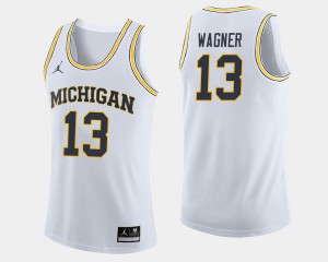 College Basketball Moritz Wagner Michigan Jersey #13 For Men White 371723-663