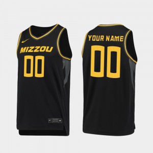 2019-20 College Basketball Missouri Custom Jersey For Men #00 Replica Black 336431-644