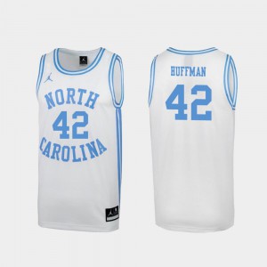 Special College Basketball White March Madness #42 Brandon Huffman UNC Jersey Men 241379-733