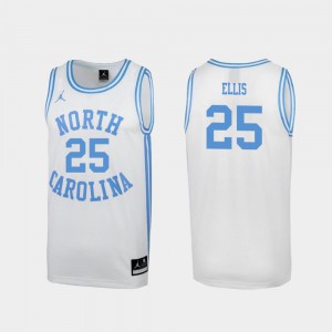 March Madness Special College Basketball Mens White Caleb Ellis UNC Jersey #25 410066-965