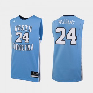 #24 Replica Carolina Blue Kenny Williams UNC Jersey College Basketball Men's 175441-585