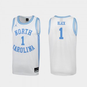 March Madness Special College Basketball For Men's #1 Leaky Black UNC Jersey White 611016-726