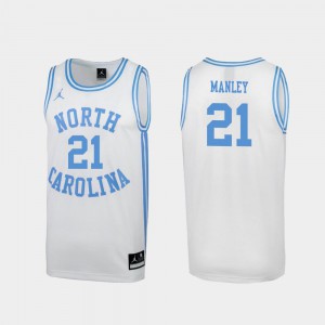 Sterling Manley UNC Jersey #21 White Special College Basketball Men's March Madness 213490-271