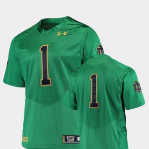 Kelly Green #1 Mens Premier Notre Dame Jersey College Football 155869-985