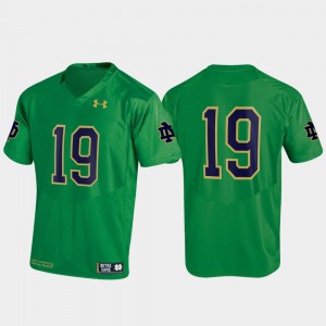 For Men Notre Dame Jersey Replica Kelly Green #19 893003-945