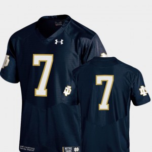College Football Authentic Performance Navy Mens Notre Dame Jersey #7 475806-819