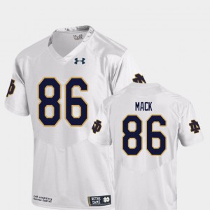 College Football For Men's Alize Mack Notre Dame Jersey Replica White #86 434911-200