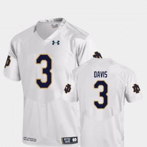 #3 Replica Avery Davis Notre Dame Jersey White College Football For Men 865346-701