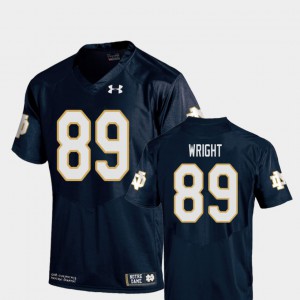 Replica For Men's Navy Brock Wright Notre Dame Jersey College Football #89 848221-775
