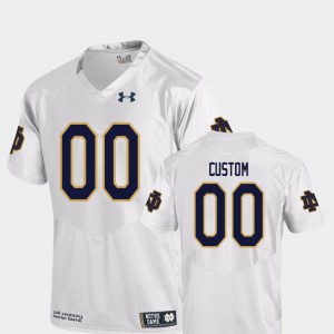 For Men's Notre Dame Custom Jerseys #00 Replica White College Football 954372-403