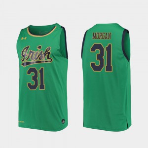 2019-20 College Basketball For Men's Replica Kelly Green #31 Elijah Morgan Notre Dame Jersey 323584-864