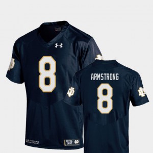 Replica Jafar Armstrong Notre Dame Jersey Navy College Football #8 Mens 671855-300