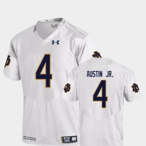 Replica White For Men Kevin Austin Jr. Notre Dame Jersey #4 College Football 877889-388