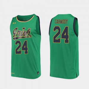 Robby Carmody Notre Dame Jersey Replica Kelly Green 2019-20 College Basketball Men's #24 775543-592