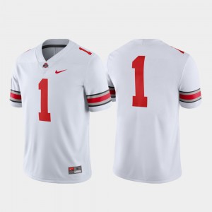 Mens Game College Football White #1 OSU Jersey 162882-652