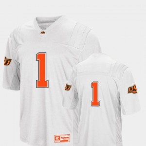College Football Men's Oklahoma State Jersey #1 White Colosseum 2018 123755-366