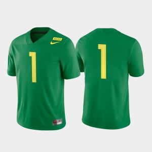 College Football #1 For Men's Apple Green Oregon Jersey Game 275370-382