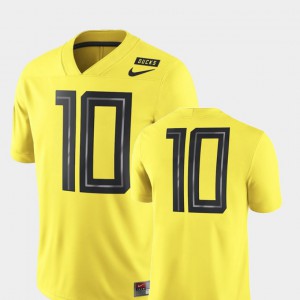 #10 Oregon Jersey For Men's 2018 Mighty Oregon Yellow Football Game 721681-773