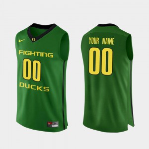 College Basketball Oregon Customized Jersey Authentic Mens Apple Green #00 825595-287
