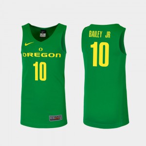 Mens Green Victor Bailey Jr. Oregon Jersey Replica College Basketball #10 816083-201