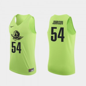Apple Green College Basketball Will Johnson Oregon Jersey For Men Authentic #54 958184-245