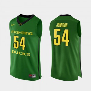 Apple Green Will Johnson Oregon Jersey #54 Authentic College Basketball For Men 993068-174