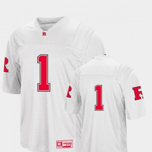 White #1 Mens College Football Colosseum Rutgers Jersey 302010-462