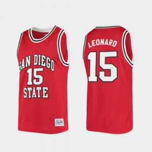 College Basketball Kawhi Leonard San Diego State Jersey #15 For Men's Red Alumni 757314-356