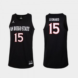 Kawhi Leonard San Diego State Jersey #15 Black College Basketball Replica For Men 562709-188