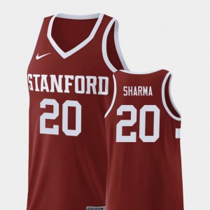 Replica Josh Sharma Stanford Jersey College Basketball Mens #20 Wine 960652-771