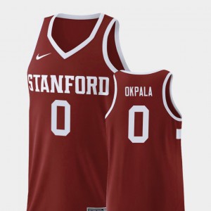 #0 Kezie Okpala Stanford Jersey Mens Wine College Basketball Replica 829117-376