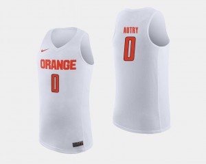 Adrian Autry Syracuse Jersey Mens #0 College Basketball White 980571-415