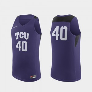 Purple For Men's Replica College Basketball #40 TCU Jersey 323216-158