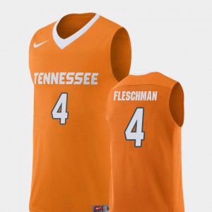 Men College Basketball Orange Replica Jacob Fleschman UT Jersey #4 323475-389