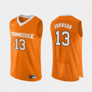 College Basketball #13 Jalen Johnson UT Jersey Orange Mens Authentic Performace 490540-169