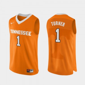 Authentic Performace #1 Orange College Basketball Lamonte Turner UT Jersey Men 440418-570