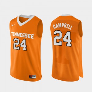 Orange Men's Lucas Campbell UT Jersey Authentic Performace #24 College Basketball 344106-329