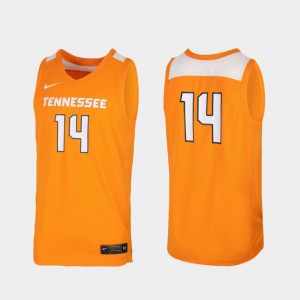 For Men #14 UT Jersey College Basketball Tennessee Orange Replica 473464-259