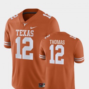 Men's College Football Earl Thomas Texas Jersey #12 Orange Game 278109-799