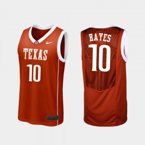 Replica Men Jaxson Hayes Texas Jersey College Basketball #10 Burnt Orange 172251-722