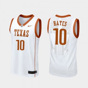 Men's Replica Jaxson Hayes Texas Jersey #10 White College Basketball 300060-152