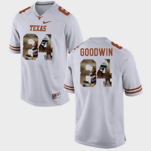 White #84 Pictorial Fashion Men's Marquise Goodwin Texas Jersey 300782-157