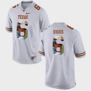 White Quandre Diggs Texas Jersey Pictorial Fashion #6 Mens 949187-138