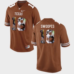 #18 Tyrone Swoopes Texas Jersey Pictorial Fashion For Men's Brunt Orange 716588-625