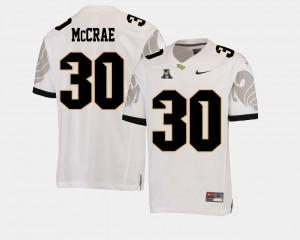 #30 American Athletic Conference Mens College Football Greg McCrae UCF Jersey White 709891-997