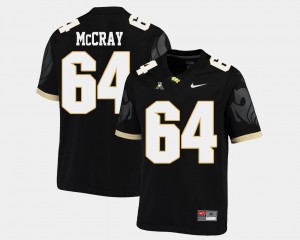 College Football #64 Black Justin McCray UCF Jersey American Athletic Conference Men 896225-830