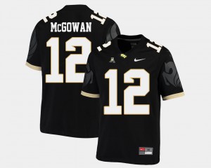 Taj McGowan UCF Jersey Black College Football For Men #12 American Athletic Conference 395496-301