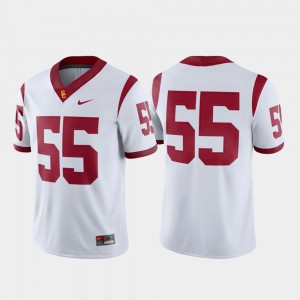 College Football Game #55 White USC Jersey Men's 589875-424