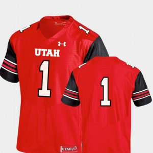 For Men's College Football Red Team Replica #1 Utah Jersey 300194-340